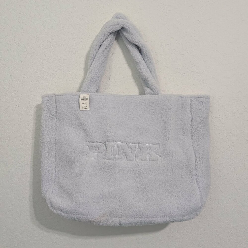 PINK Light Blue Tote Bag NWT